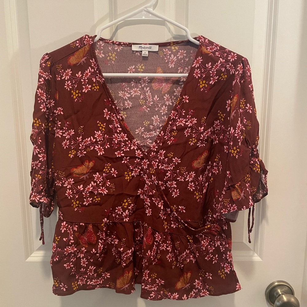 Madewell Faux Wrap Top